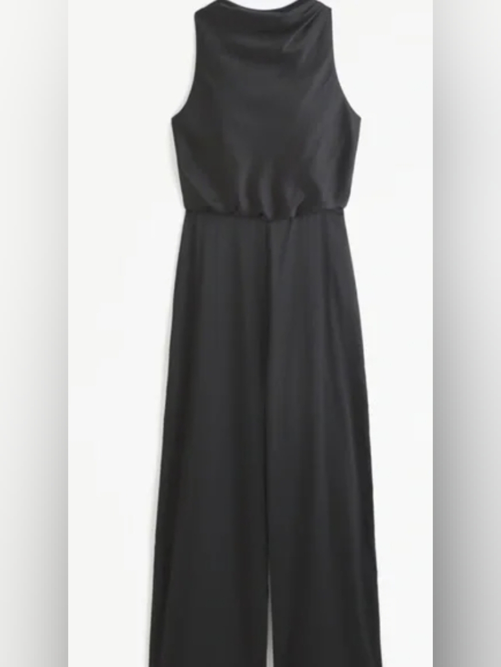 Abercrombie & Fitch Black Sleeveless Wide-Leg Jumpsuit Size L NWT - Picture 6 of 16